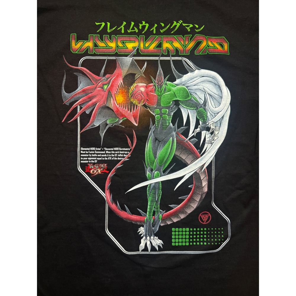 Yu-Gi-Oh GX Elemental HERO Flame Wingman Graphic T-Shirt Mens Medium Black - Picture 7 of 8